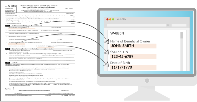 FATCA form data